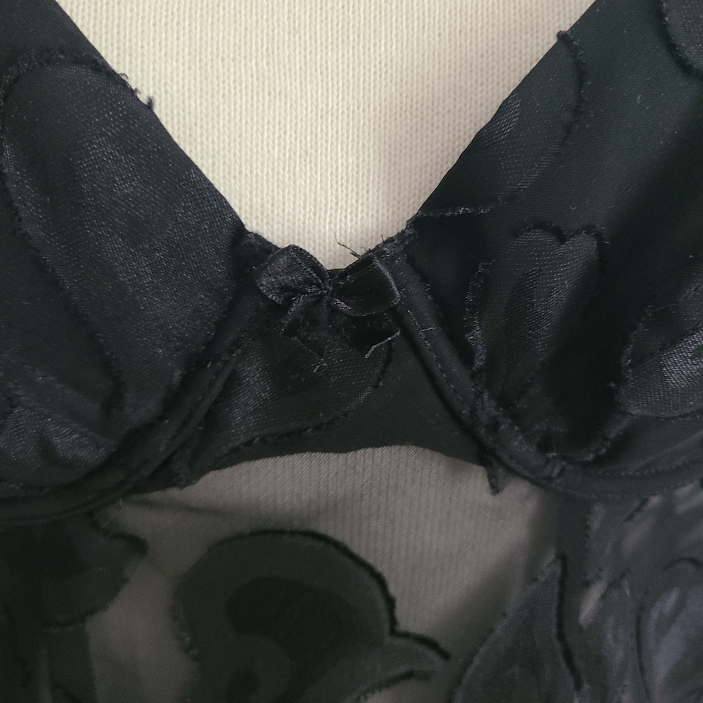 90s Vtg Victoria’s Secret Maxi Gown Size S Slip Dress Miracle Bra Heart Jacquard - Picture 2 of 16